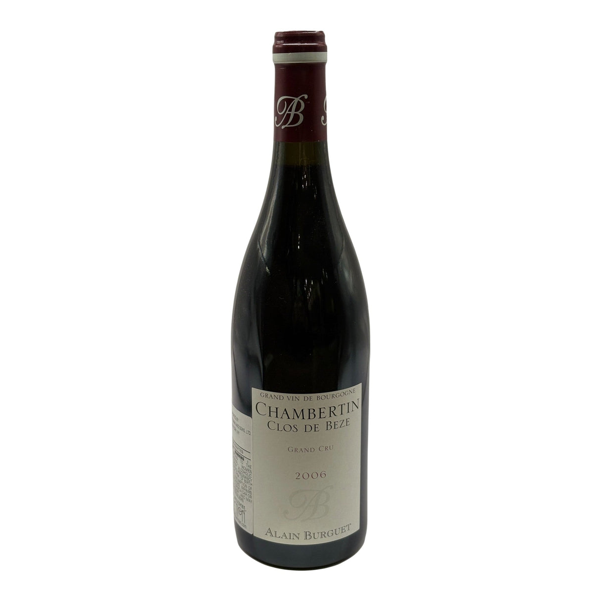 Doamine Alain Burguet Gevrey-Chambertin Grand Cru Clos de Beze 2006 red wine bottle 750mL from France