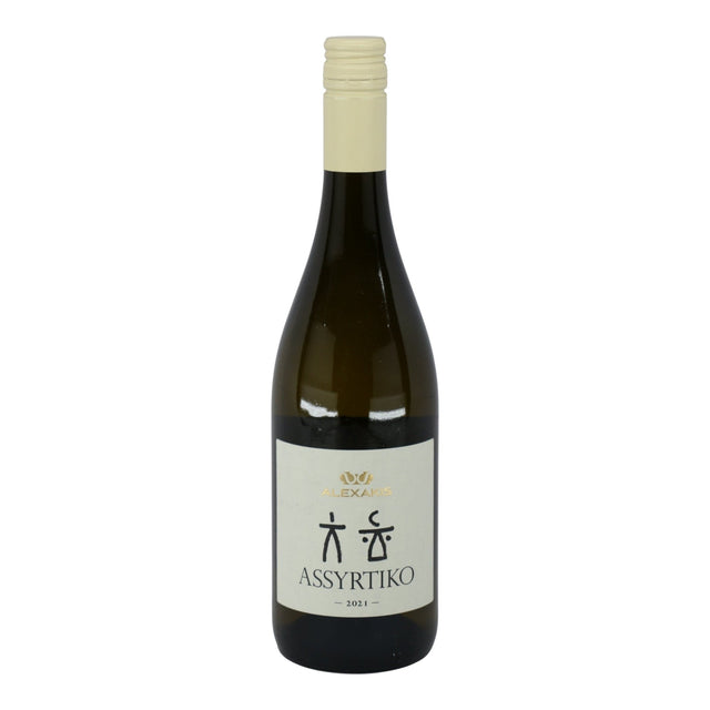 Alexakis Assyrtiko 2024 white wine bottle 750mL from Greece