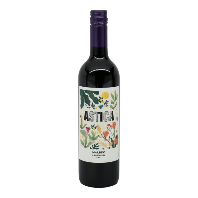 Astica Malbec 2025 red wine bottle 750mL from Argentina
