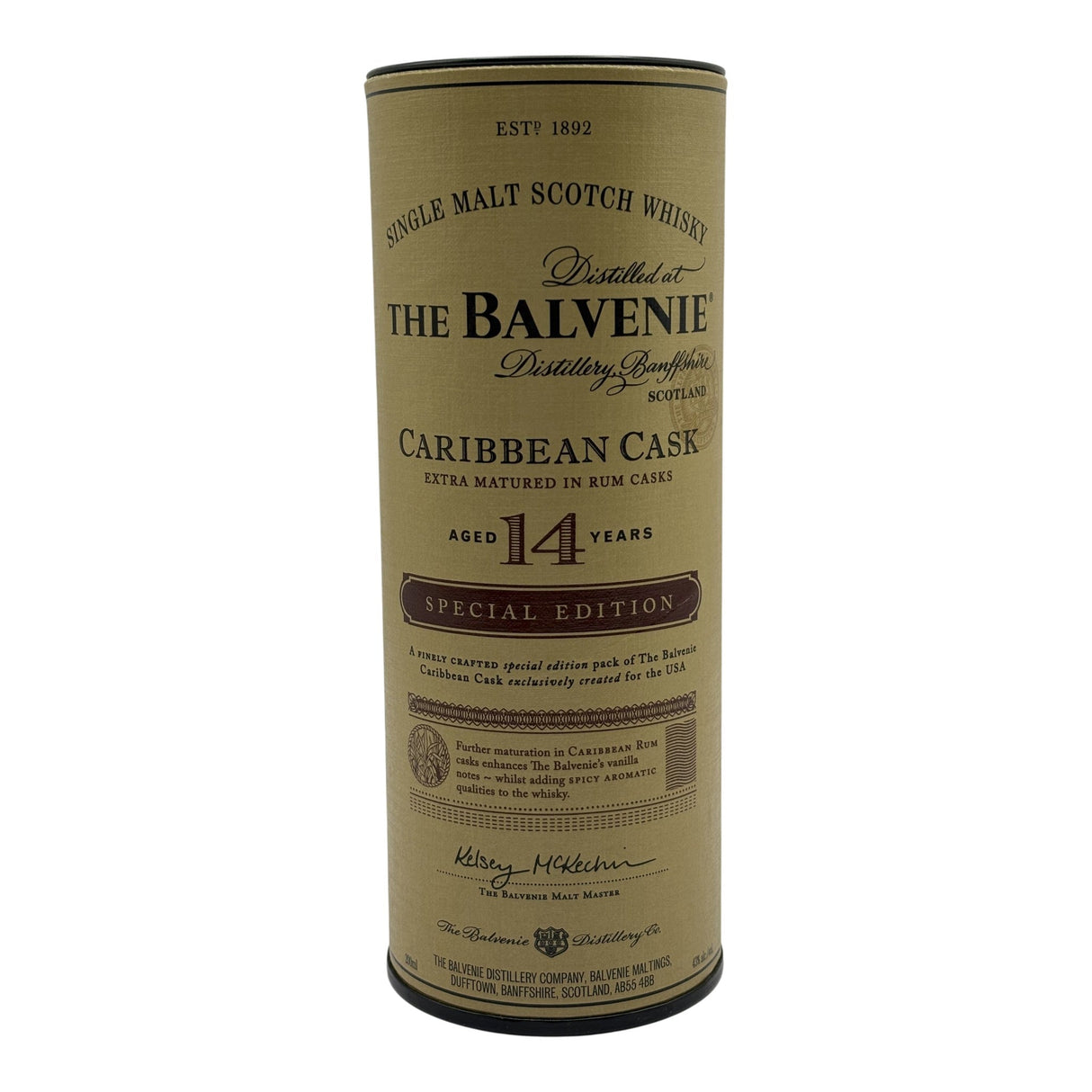 Balvenie Carribean Cask 14 Year Old Single Malt Scotch Whiskey Speyside .200L bottle 200mL