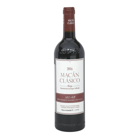 Bodegas Benjamin de Rothschild Vega Sicilia Macan Clasico Rioja 2020 red wine bottle 750mL from Spain