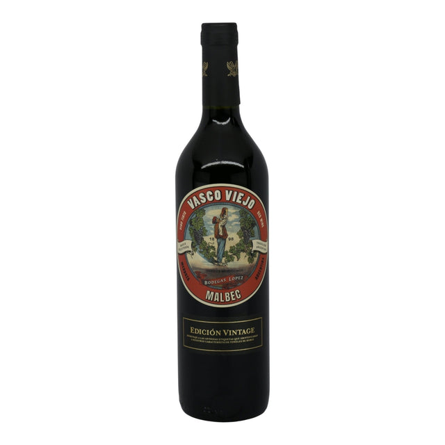 Bodegas Lopez Vasco Viejo Mendoza Malbec 2024 red wine bottle 750mL from Argentina