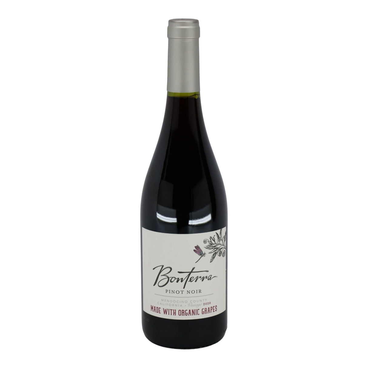 Bonterra Mendocino County Pinot Noir 2022 red wine bottle 750mL from USA