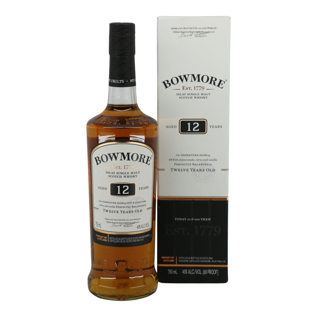 Bowmore 12 Year Old Single Malt Scotch Whisky, Islay 750mL – PJ