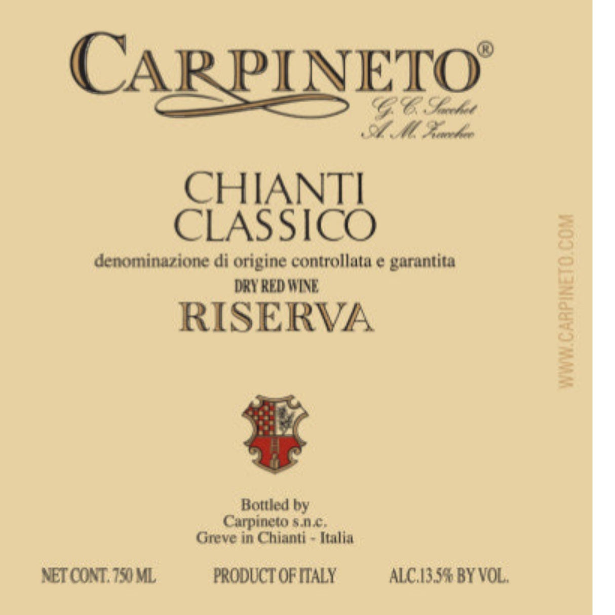 Carpineto Chianti Classico Riserva 2020 red wine bottle 750mL from Italy