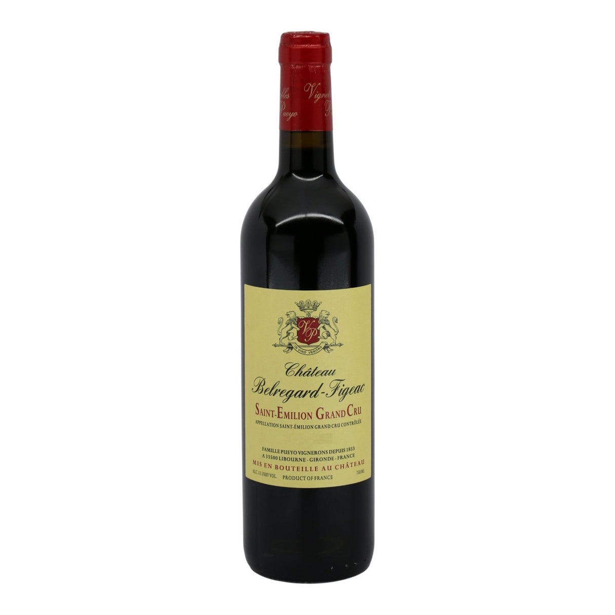 Chateau Belregard Figeac Saint Emilion Grand Cru 2018 red wine bottle 750mL from France