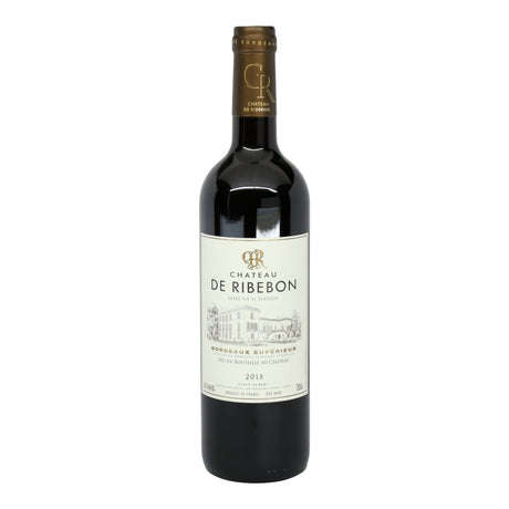 Chateau de Ribebon Bordeaux Superieur 2020 red wine bottle 750mL from France