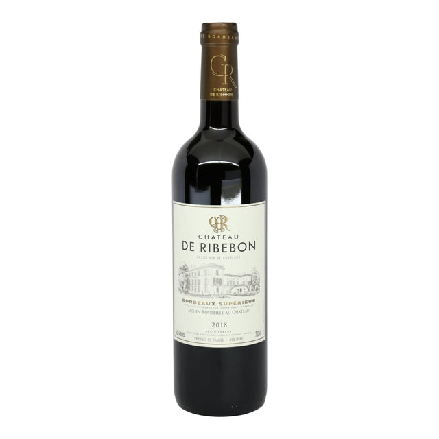 Chateau de Ribebon Bordeaux Superieur 2020 red wine bottle 750mL from France