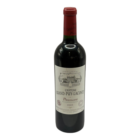 Chateau Grand Puy Lacoste Pauillac Cinquieme Cru Classe 2005 red wine bottle 750mL from France