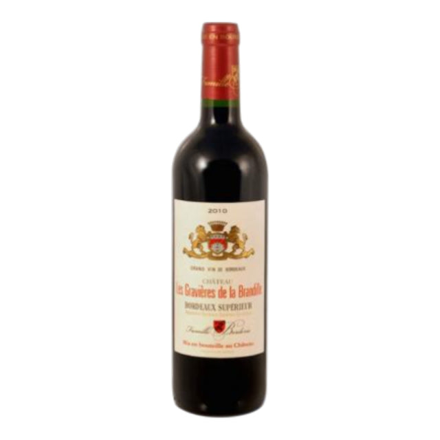 Chateau Les Gravieres de la Brandille Bordeaux Superieur 2020 red wine bottle 750mL from France