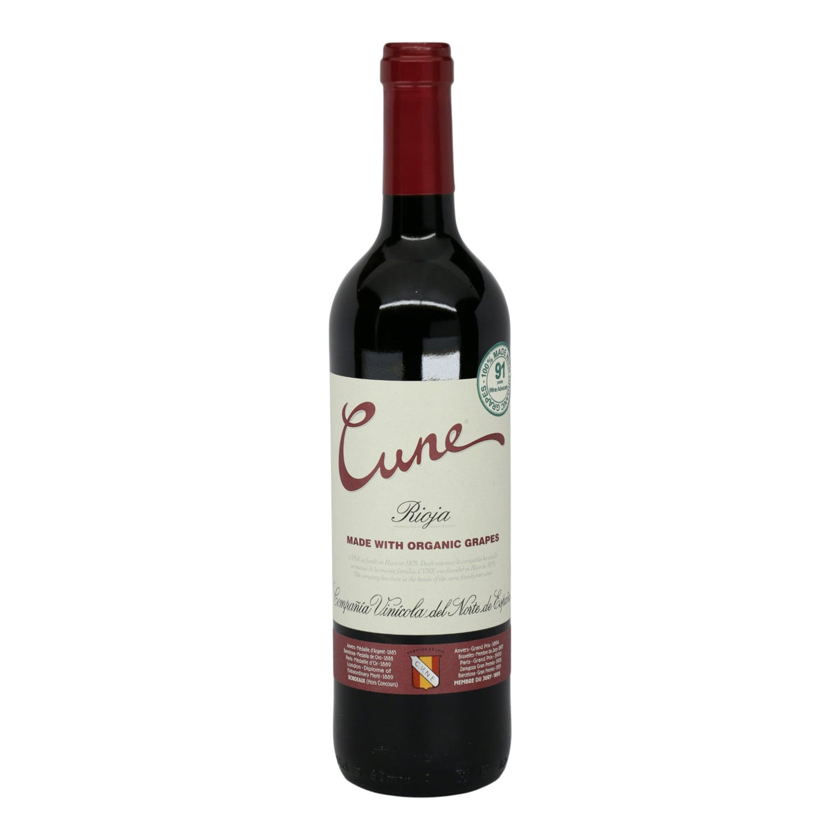 CVNE Cune Organic Rioja 2022 red wine bottle 750mL from Spain
