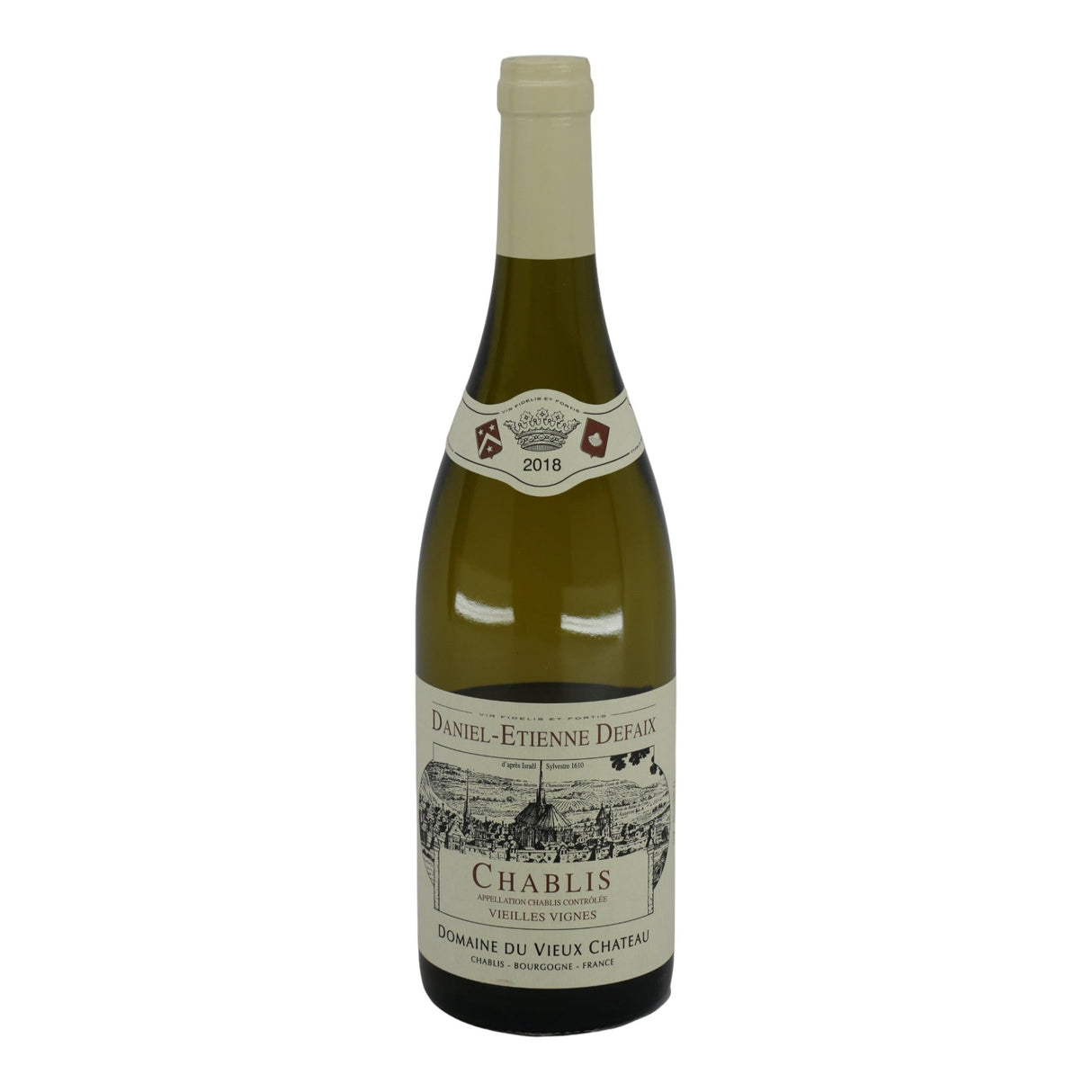 Domaine Daniel Etienne Defaix Chablis Vieilles Vignes 2022 white wine bottle 750mL from France