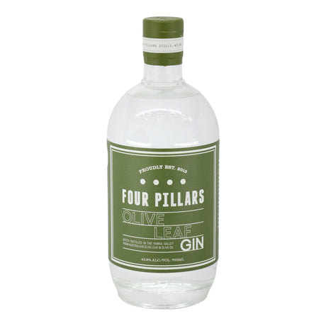 Four Pilllars Olive Leaf Gin 750mL flavored gin bottle from Australia