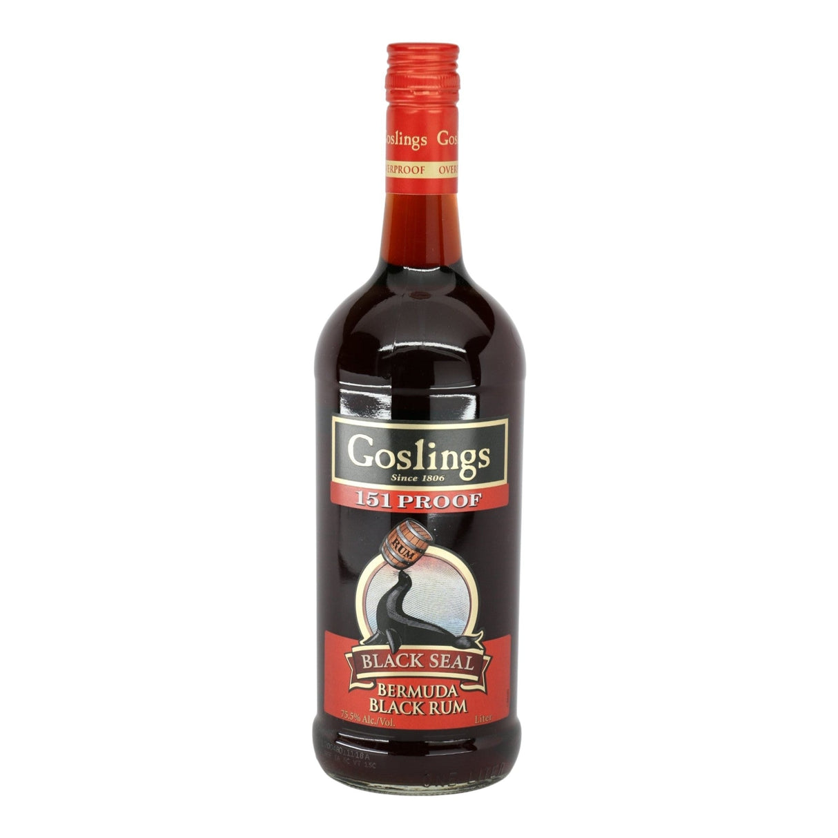Goslings Black Seal 151 Rum 1.0L dark rum bottle 1L