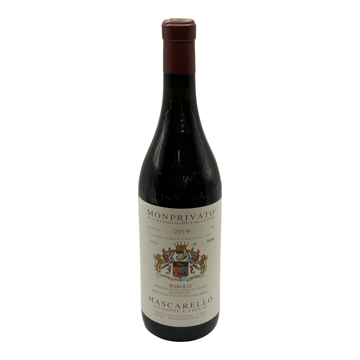 Guiseppe Mascarello Monprivato Barolo 2019 red wine bottle 750mL from Italy