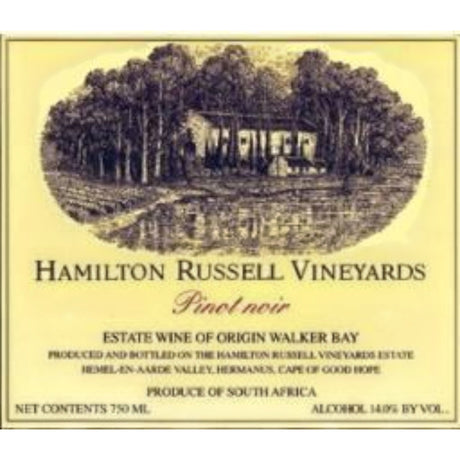 Hamilton Russell Pinot Noir 2023 red wine bottle 750mL from South Africa