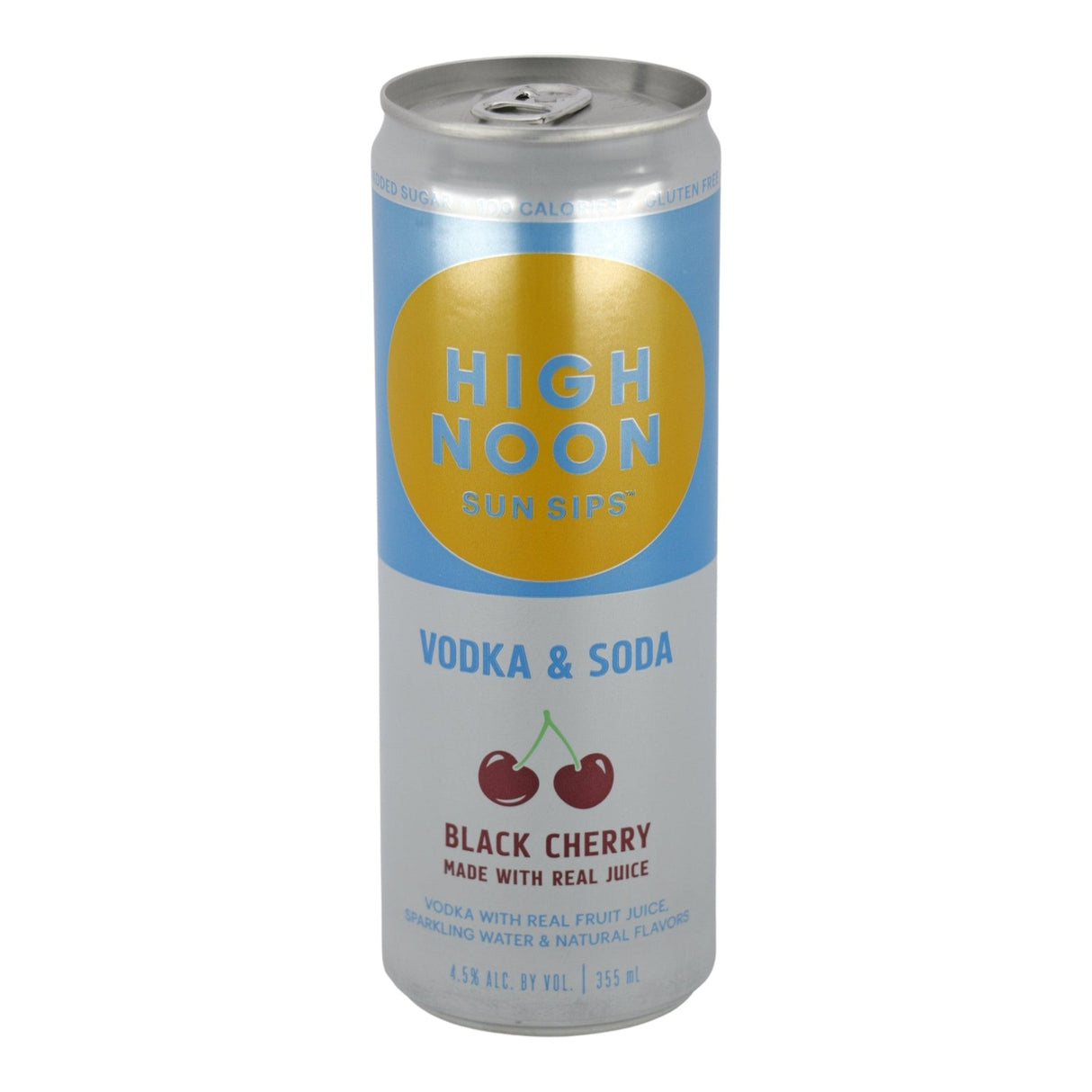 High Noon Black Cherry Flavored Vodka & Soda CAN 355mL cocktails can bottle from USA