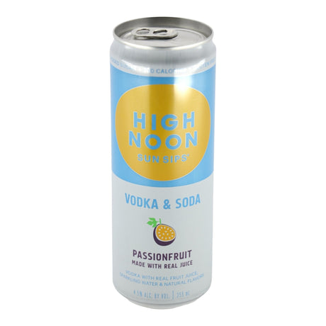 High Noon Passion Fruit Flavored Vodka & Soda CAN 355mL cocktails can bottle from USA