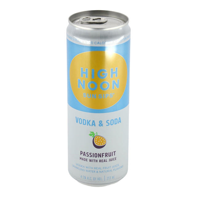 High Noon Passion Fruit Flavored Vodka & Soda CAN 355mL cocktails can bottle from USA