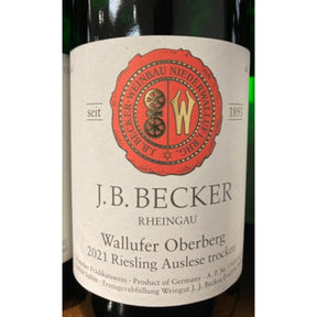 J.B. Becker Wallufer Oberberg Auslese Trocken Riesling 2023 white wine bottle 750mL from Germany
