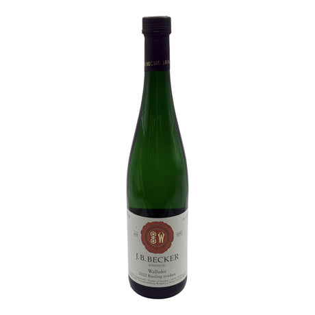 J.B. Becker Wallufer Trocken Riesling 2022 white wine bottle 750mL from Germany
