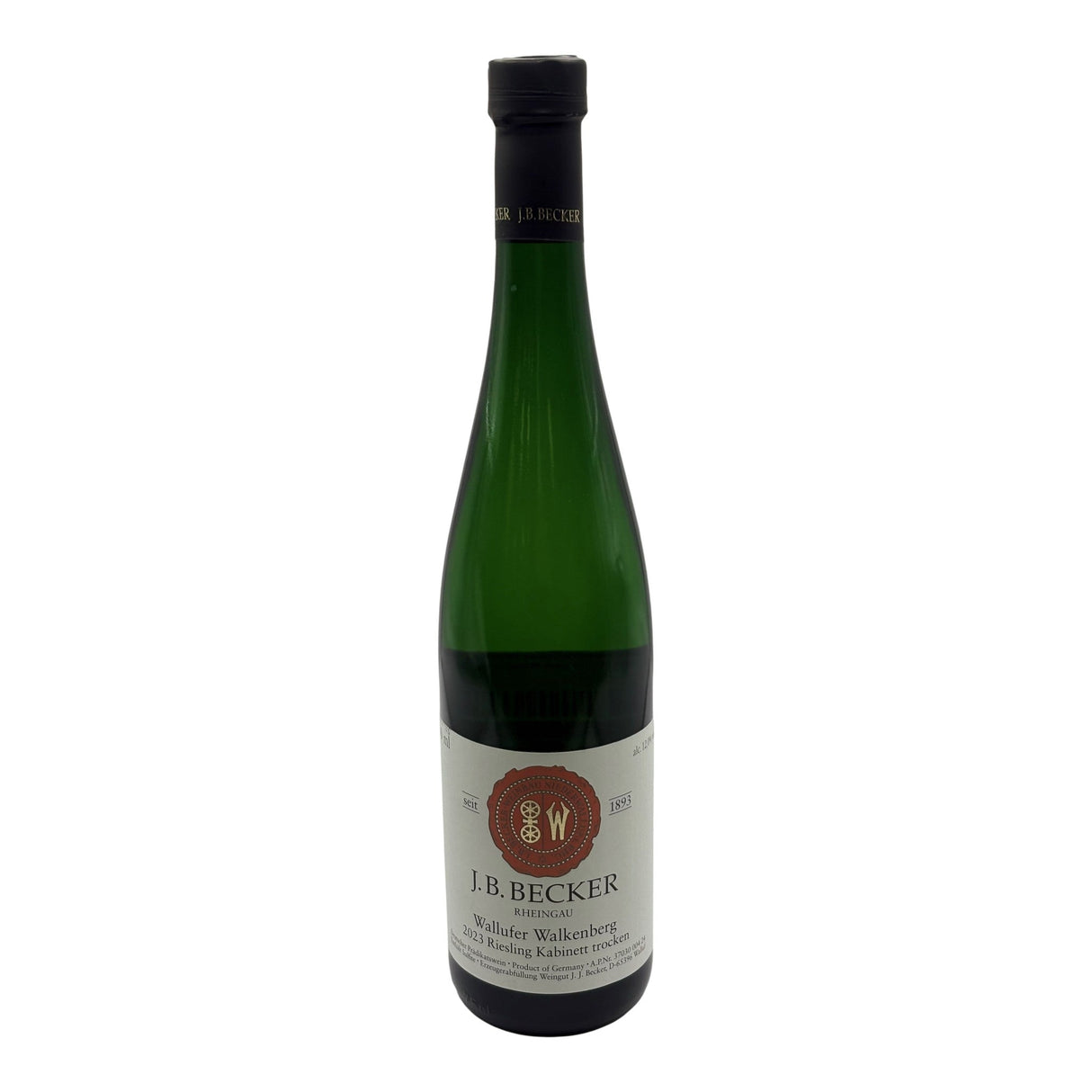 J.B. Becker Wallufer Walkenberg Kabinett Trocken Riesling 2023 white wine bottle 750mL from Germany