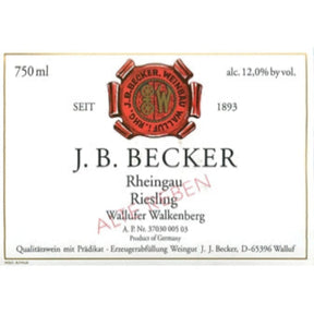 J.B. Becker Wallufer Walkenberg Spatlese Trocken Alte Reben Riesling 2023 white wine bottle 750mL from Germany