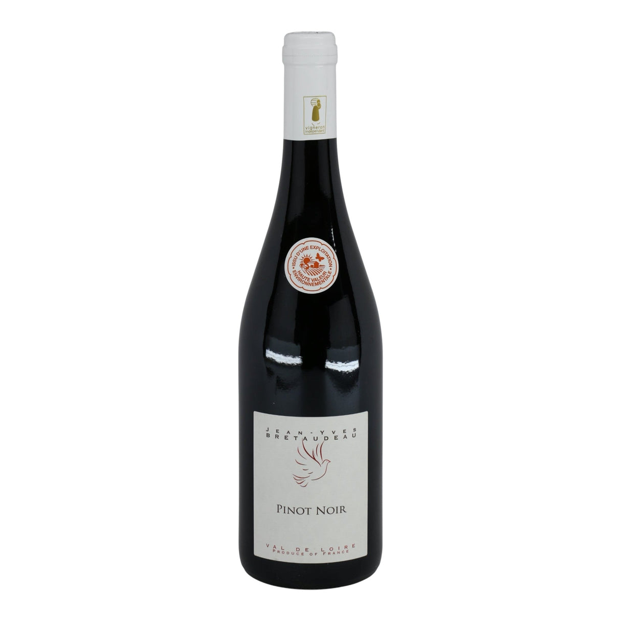Jean Yves Bretaudeau Val de Loire Pinot Noir 2023 red wine bottle 750mL from France