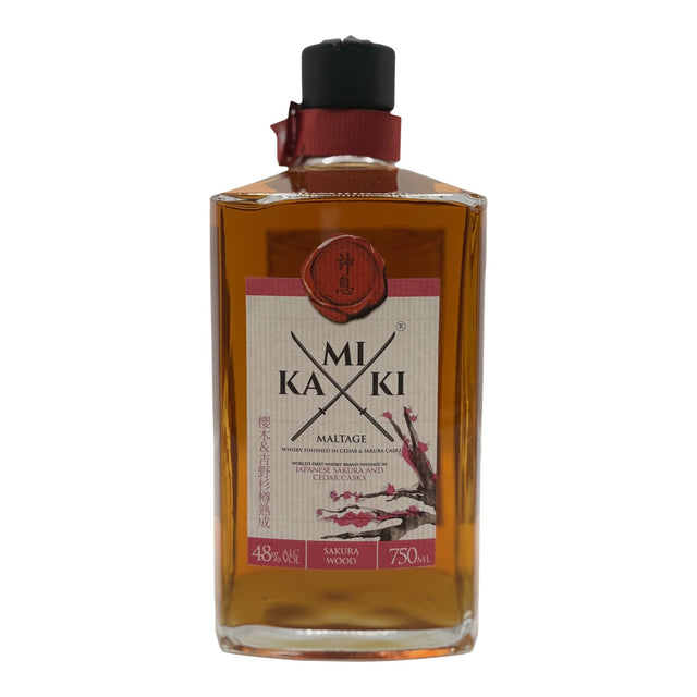 Kamiki Sakura Wood Janpanese Whiskey 750mL japanese whisky bottle from Japan