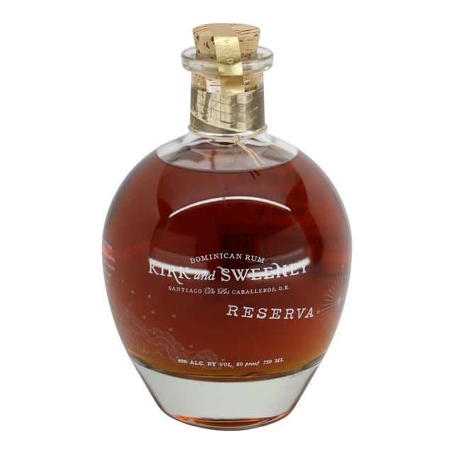 Kirk and Sweeney Reserva Rum 750mL aged rum bottle