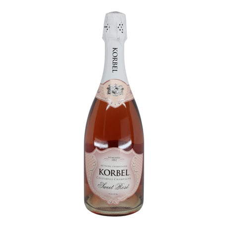 Korbel California Sweet Rose Sparkling Wine bottle 750mL from USA