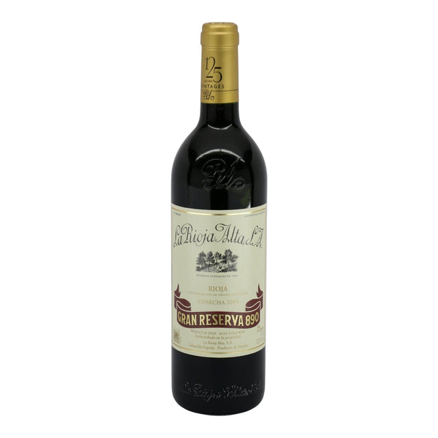 La Rioja Alta 890 Gran Reserva Rioja 2004 red wine bottle 750mL from Spain