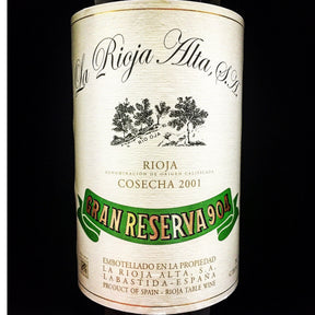 La Rioja Alta 904 Gran Reserva Rioja 2001 red wine bottle 750mL from Spain