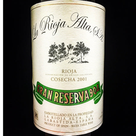 La Rioja Alta 904 Gran Reserva Rioja 2001 red wine bottle 750mL from Spain