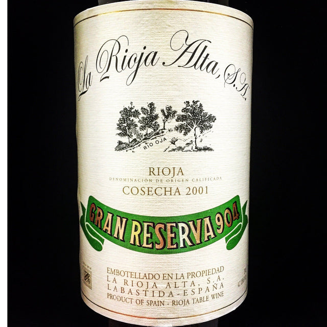 La Rioja Alta 904 Gran Reserva Rioja 2001 red wine bottle 750mL from Spain