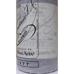 Lopez de Heredia Vina Bosconia Gran Reserva Rioja 1995 bottle 750mL from Spain