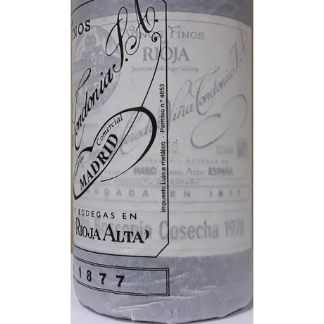 Lopez de Heredia Vina Bosconia Gran Reserva Rioja 1995 bottle 750mL from Spain