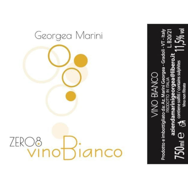 Marini Georgea Zero 8 Bianco 2024 bottle 750mL from Italy