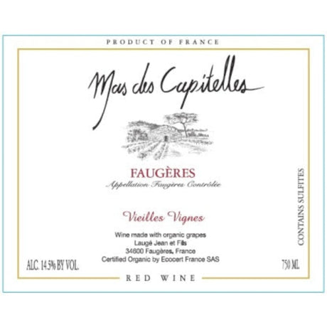 Mas des Capitelles Vieilles Vignes Faugeres Rouge 2022 bottle 750mL from France