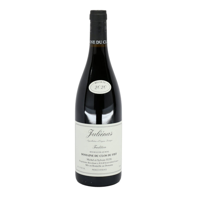 Michel et Sylvain Tete Domaine du Clos du Fief Cuvee Tradition Julienas Beaujolais 2023 red wine bottle 750mL from France
