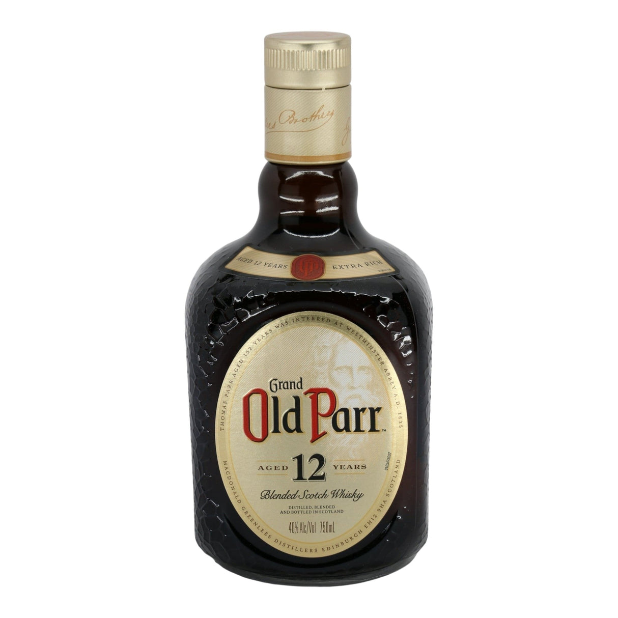 Old Parr 12 Year Blended Scotch Whiskey 750mL bottle from Scotland
