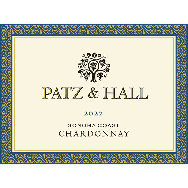 Patz & Hall Sonoma Coast Chardonnay 2022 white wine bottle 750mL from USA