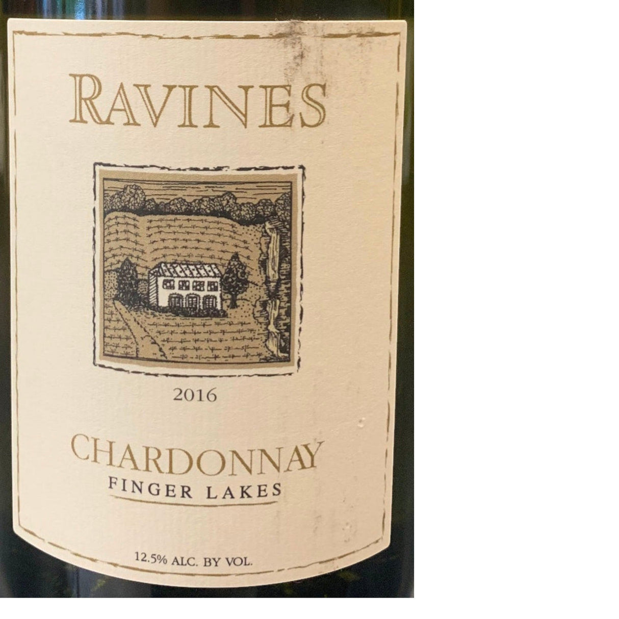 Ravines Wine Cellars Chardonnay Finger Lakes 2021 white wine bottle 750mL from USA