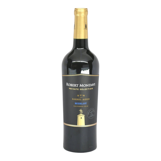 Robert Mondavi Private Sel Rum Barrel-Aged Merlot red wine bottle 750mL from USA