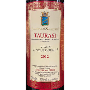 Salvatore Molettieri Taurasi Vigna Cinque Querce 2007 red wine bottle 750mL from Italy