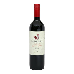 Santa Julia Organic Malbec Mendoza 2023 red wine bottle 750mL from Argentina