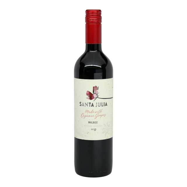 Santa Julia Organic Malbec Mendoza 2023 red wine bottle 750mL from Argentina