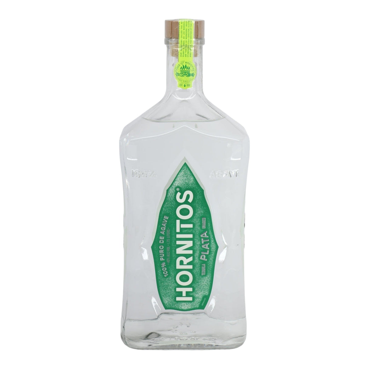 Sauza Hornitos Plata Silver Tequila 1.75L blanco tequila bottle from Mexico