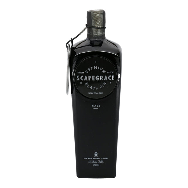 Scapegrace Black Gin 750mL bottle from New Zealand