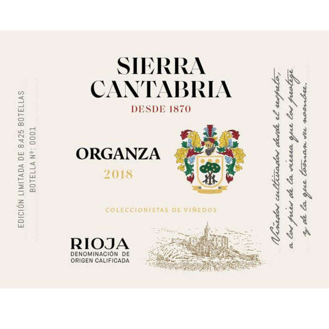 Sierra Cantabria Organza Rioja Blanco 2022 bottle 750mL from Spain